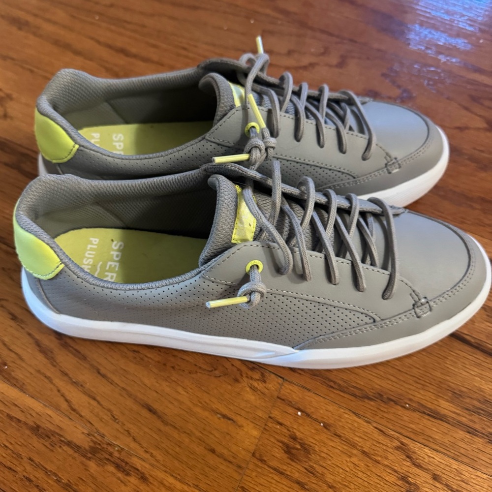 Sperry Topsider Gray and Yellow Casual Sneakers